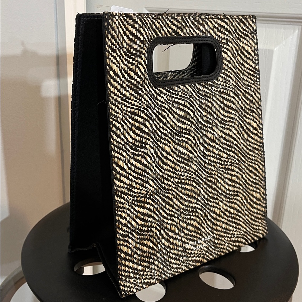 NEW Black & Tan Woven Mini Tote Bag from Bath & Body Works